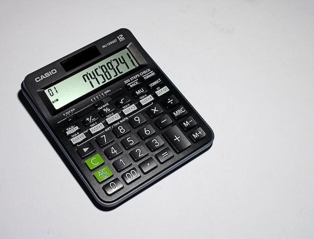 Closeup of a calculator