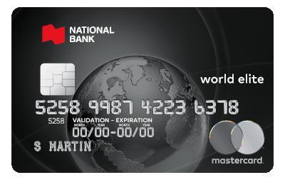 National Bank World Elite Mastercard Credit Card