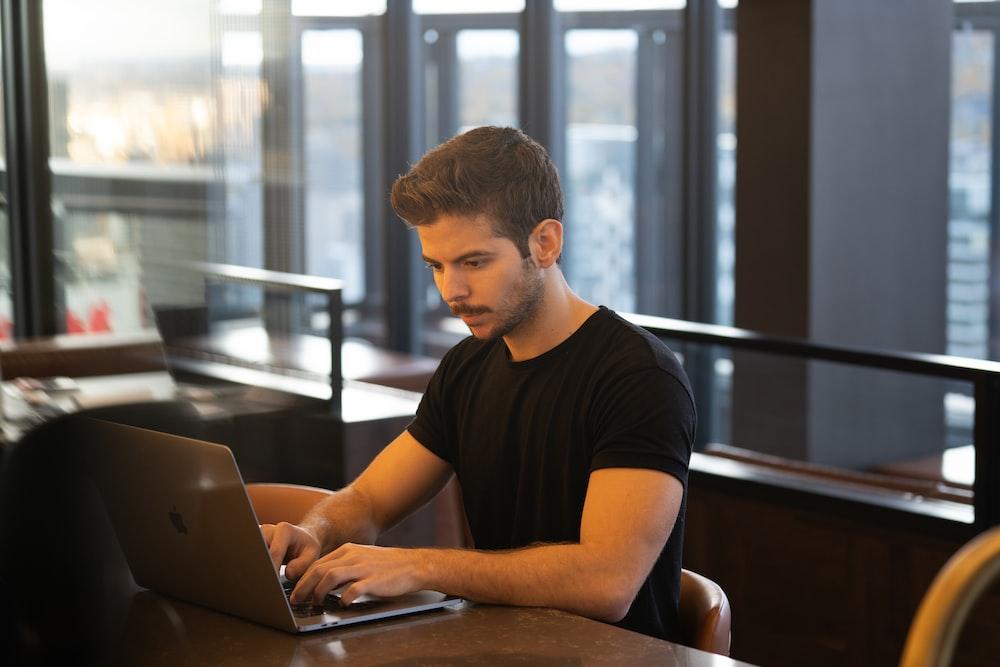 a person working on their laptop