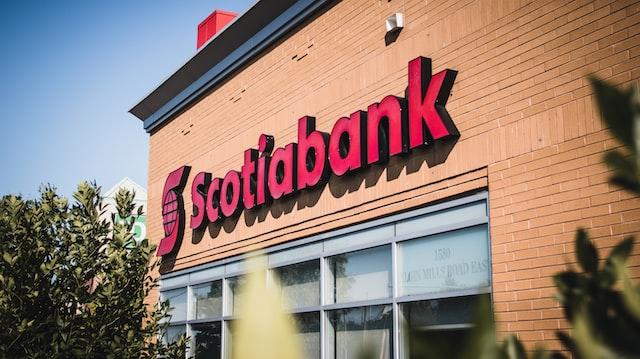 Closeup of Scotiabank logo