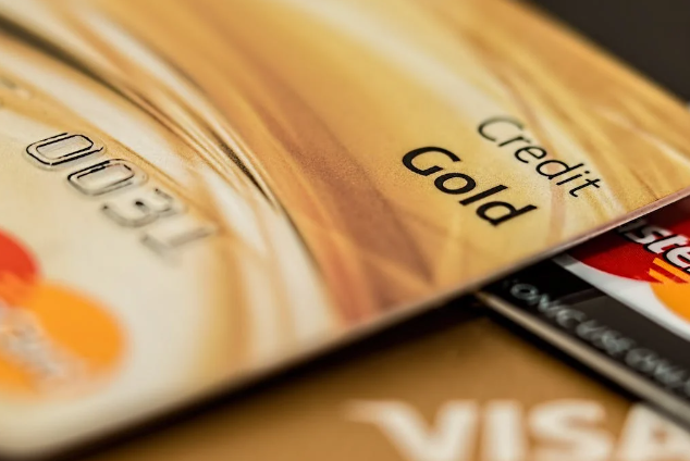 Close up shot of credit cards.