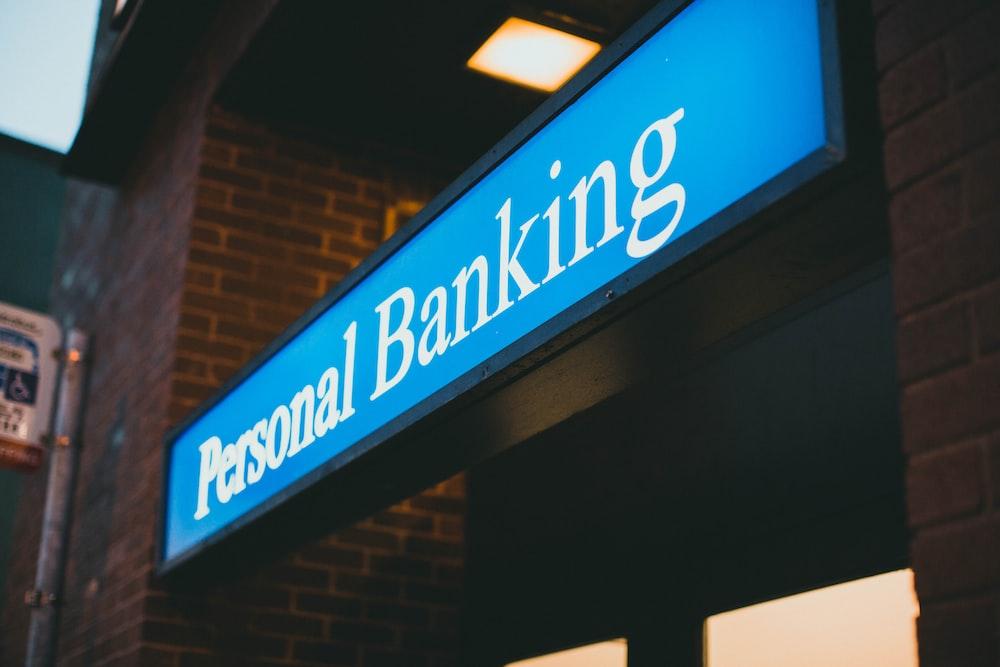 The personal banking section of a bank branch