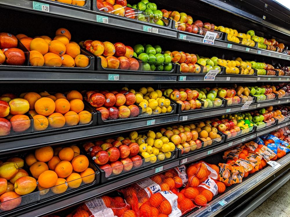 fruits in a grocery store