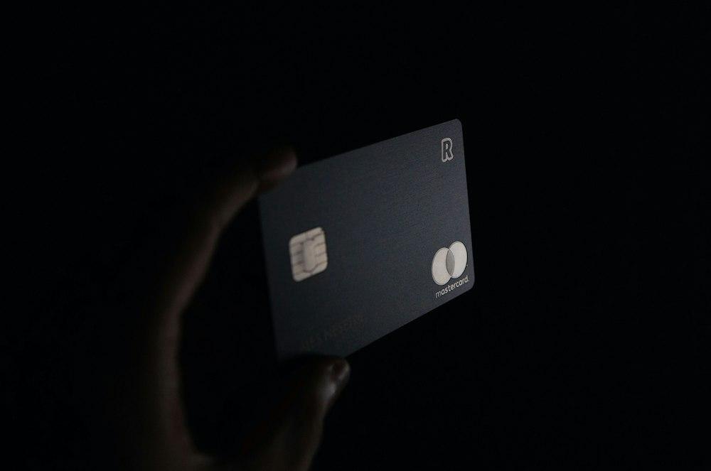 a black credit card