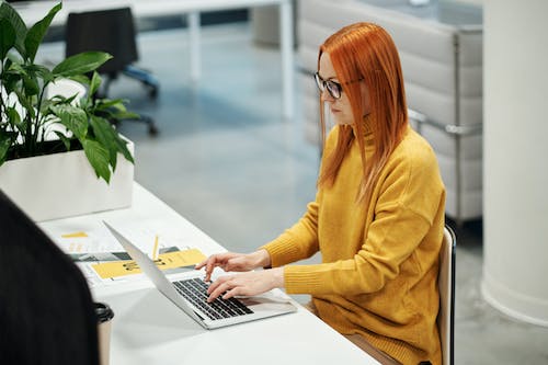 a person working on a laptop