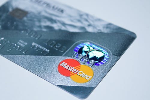 close-up of a Mastercard credit card