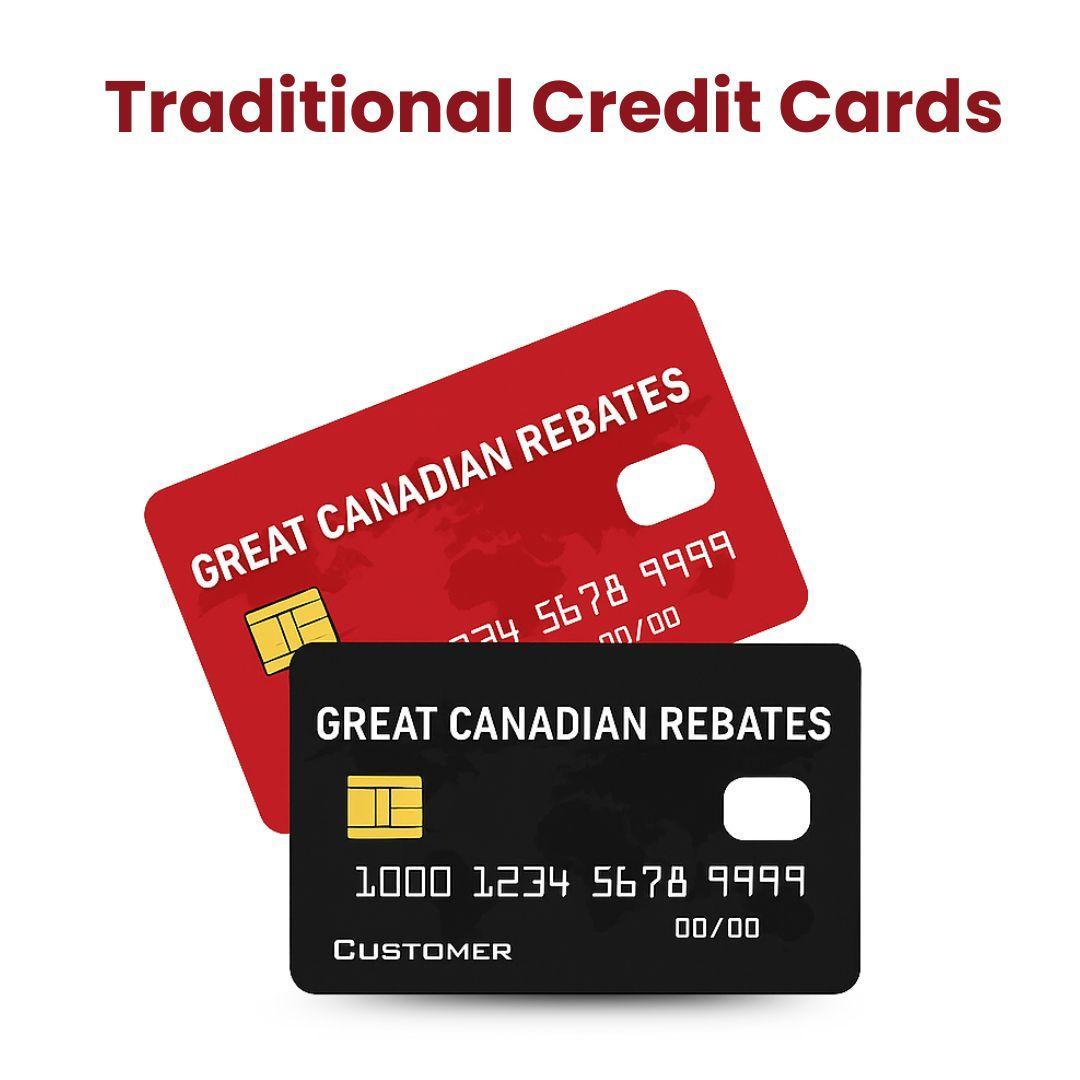 The picture shows two different credit cards