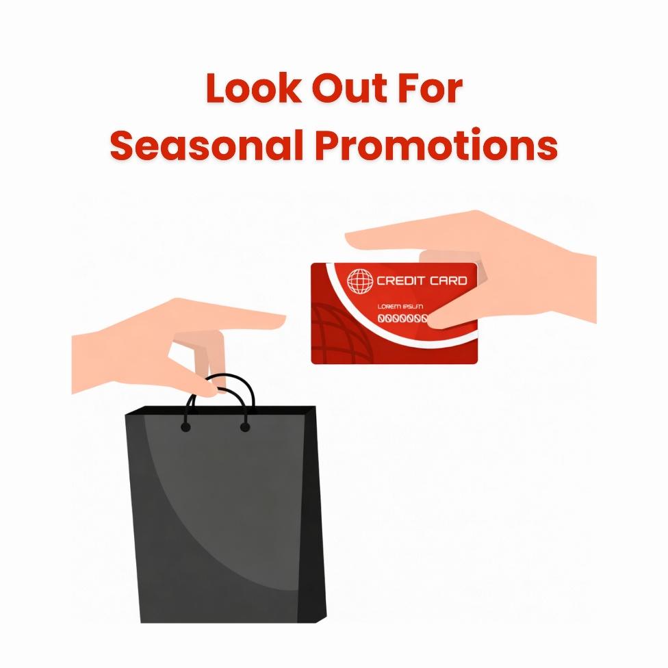 This photo shows hands holding a shopping bag and a credit card.