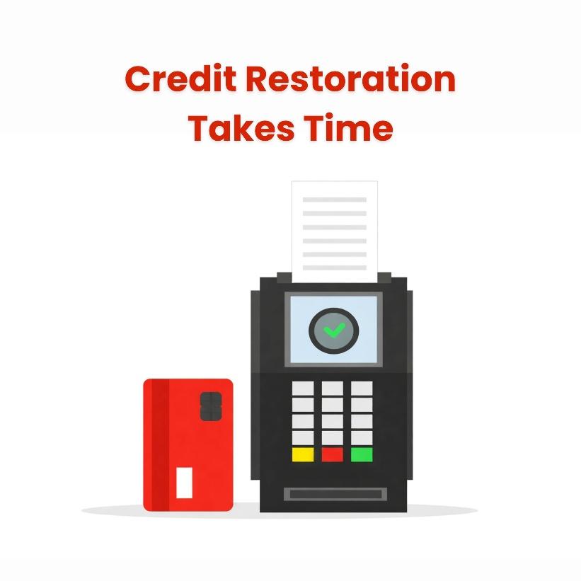 This photo shows a payment machine with green check mark, a receipt, and a credit card next to it.