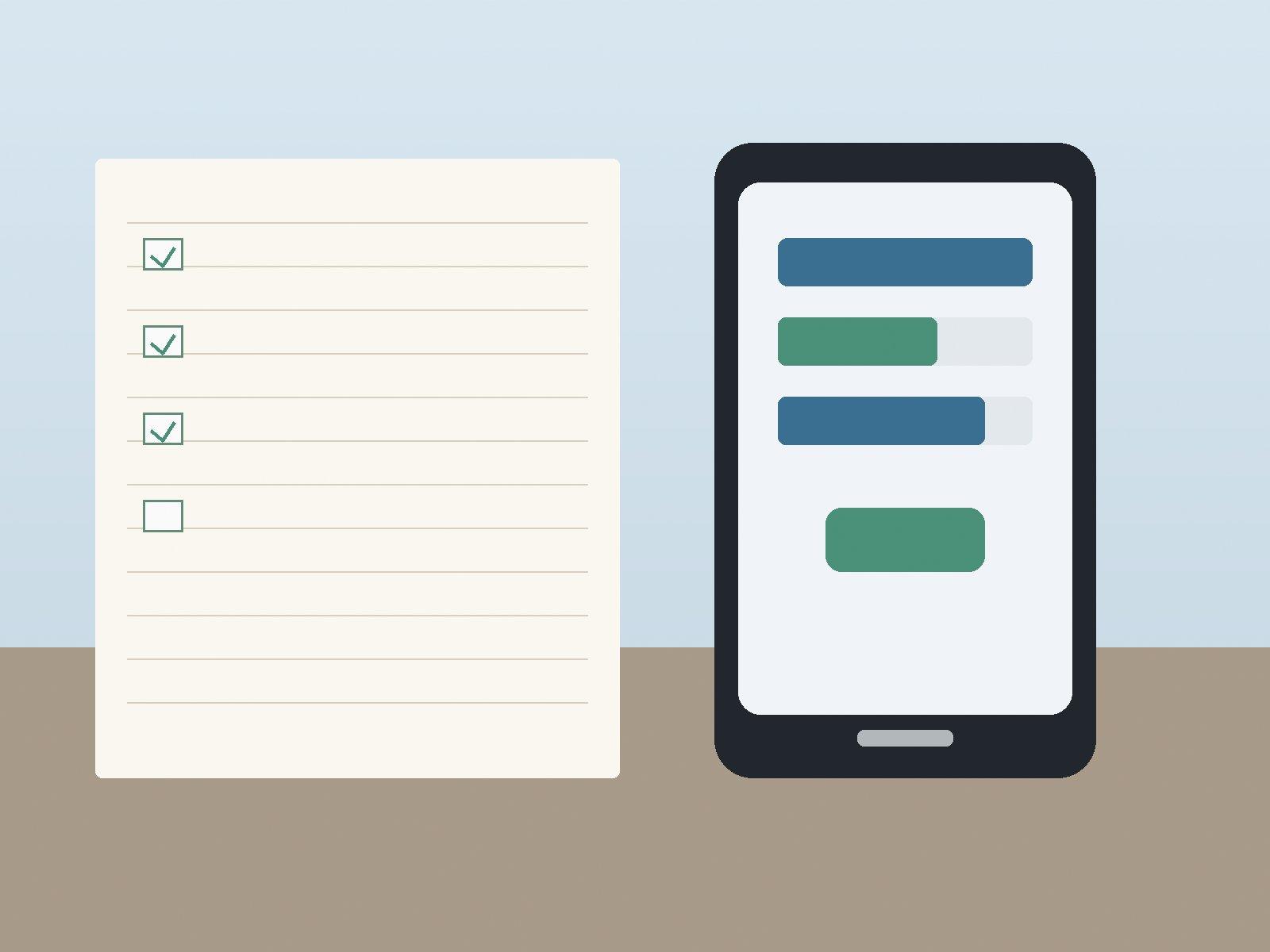 Planning a request for more available credit on a phone and checklist