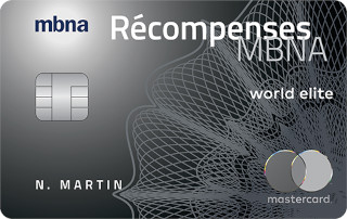 MBNA  : MasterCardMD Récompenses MBNA World Elite