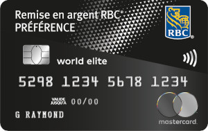RBC : Remise en argent Préférence World Elite Mastercard RBC